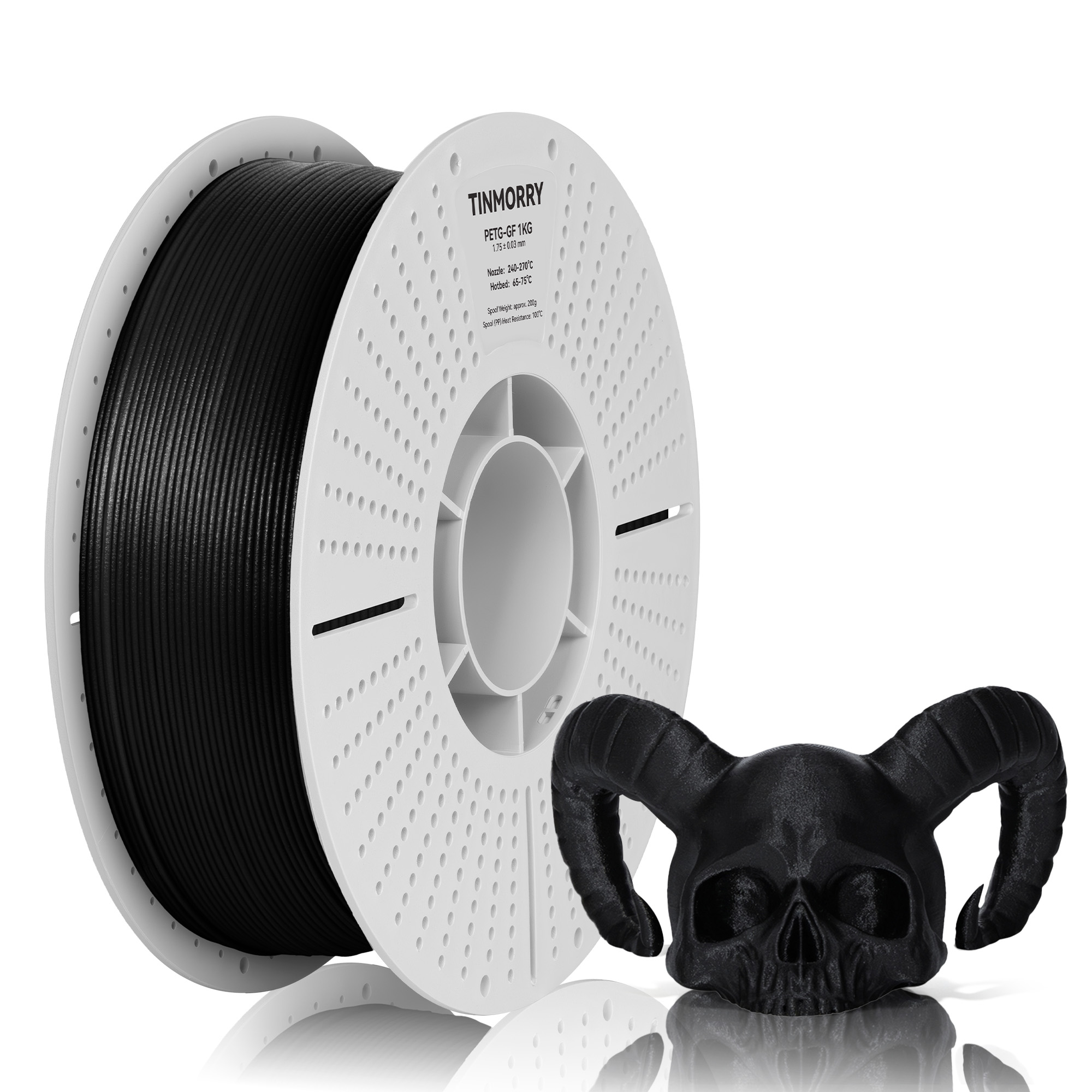 Nhựa in 3D PETG-GF - Đen mờ nhám - 1 kg