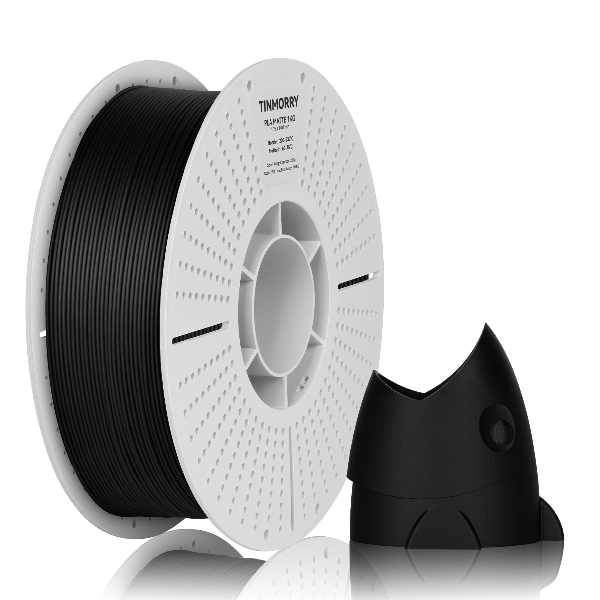 Nhựa in 3D PLA Matte - Đen - 1 kg