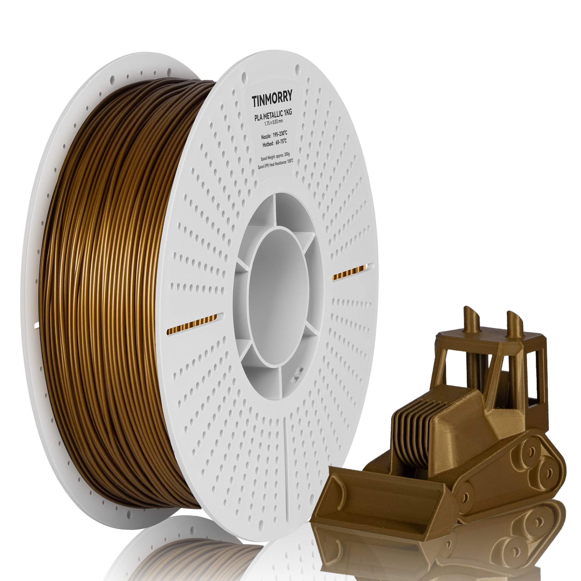 Nhựa in 3D PLA Metallic - Đồng thau - 1 kg
